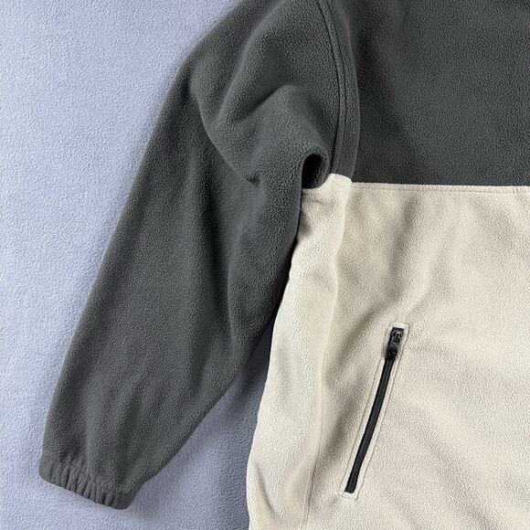 Champion Sweater Mens Medium Beige 1/4 Zip Fleece Athletic Casual Outdoor - Picture 4 of 8